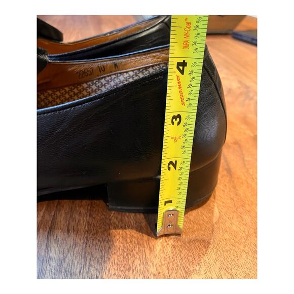 Verde Men’s Black Leather Fringe Loafers Size 10M Classic Slip-On Shoes - Picture 12 of 12